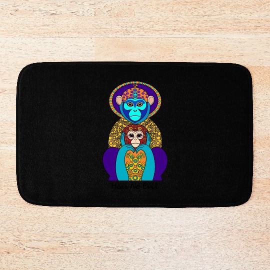 Hear No Evil Silly Monkey Bath Mats