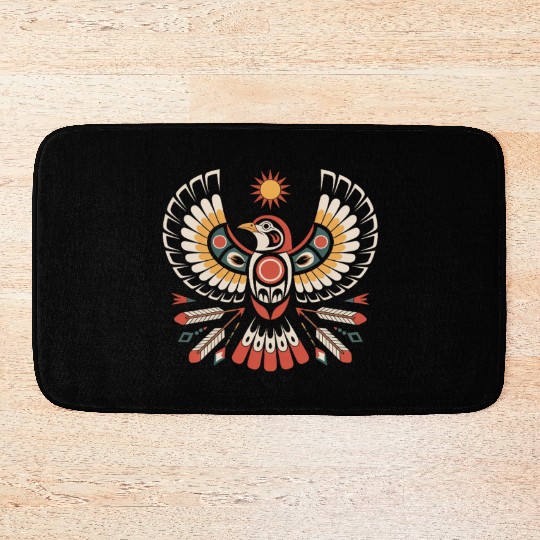 Sparrow Indigenous Indian Tribal Art Native Bath Mats