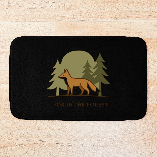 Fox in the Forest Bath Mats