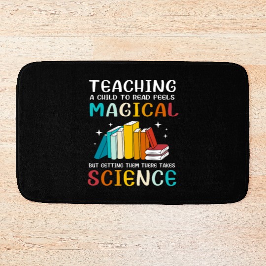 Reading Teacher Bookworm Read Books Bath Mats