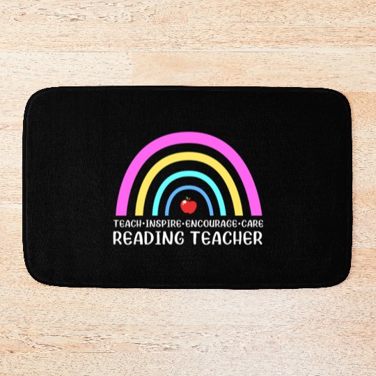 Reading Teacher Literature Book Library Bath Mats
