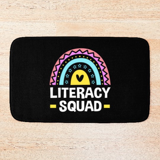 Reading Teacher Book Literacy Squad Bath Mats