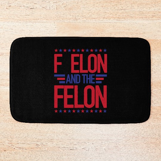 F Elon and the felon funny saying Anti Musk Bath Mats