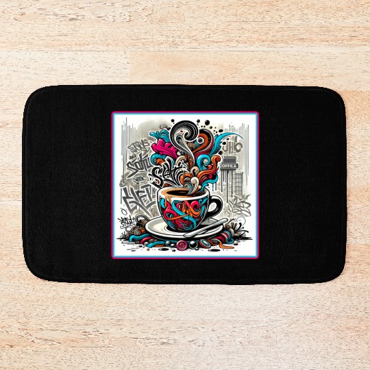 Espresso Graffiti Bath Mats
