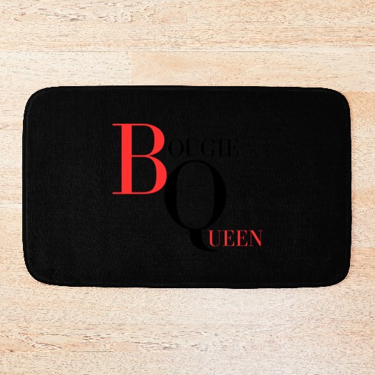 Bougie Queen Red&Black Bath Mats