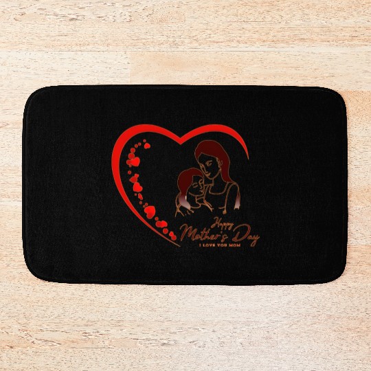 Mother & Daughter Love Heart Mother’s Day Bath Mats