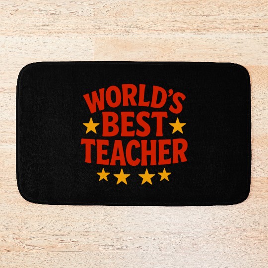 Worlds Best Teacher Bath Mats