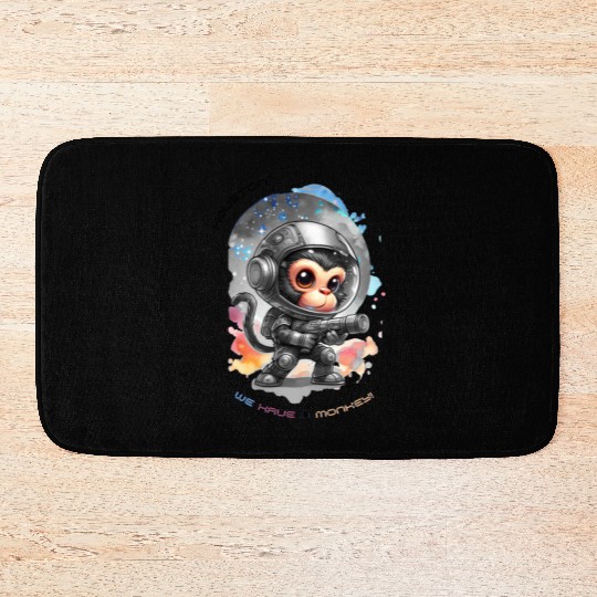 Houston We Have A Monkey Bath Mats