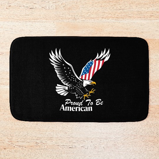 Proud To Be American Eagle Flag Bath Mats
