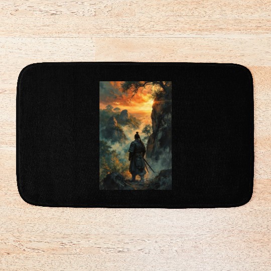 Twilight Ronin Solitude at the Edge Bath Mats