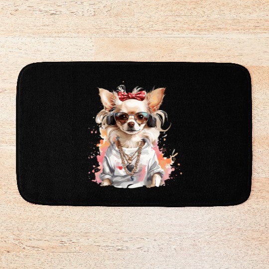 Bling Chihuahua Bath Mats