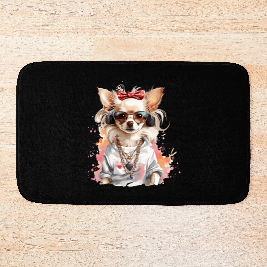 Bling Chihuahua Bath Mats