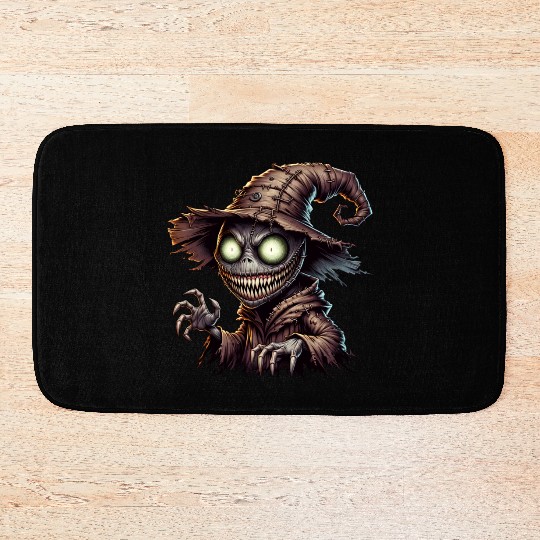 Evil Scarecrow Witch – Creepy Halloween Horror Bath Mats