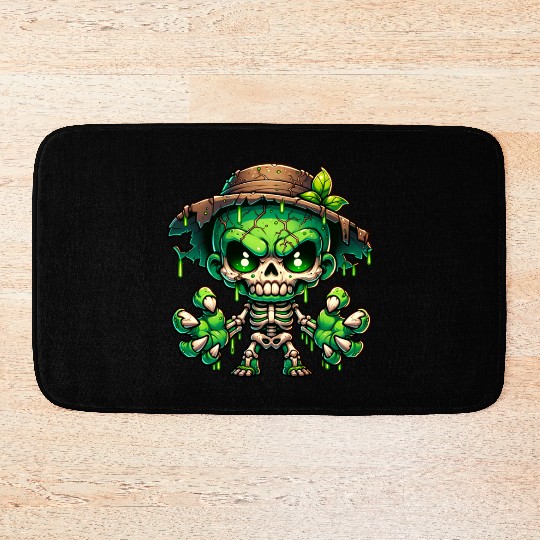 Swamp Skeleton Mutant – Creepy Plant Monster Bath Mats