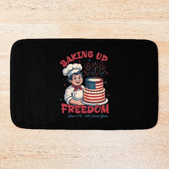 Baking Up Freedom Since 1776 250 Sweet Years Bath Mats