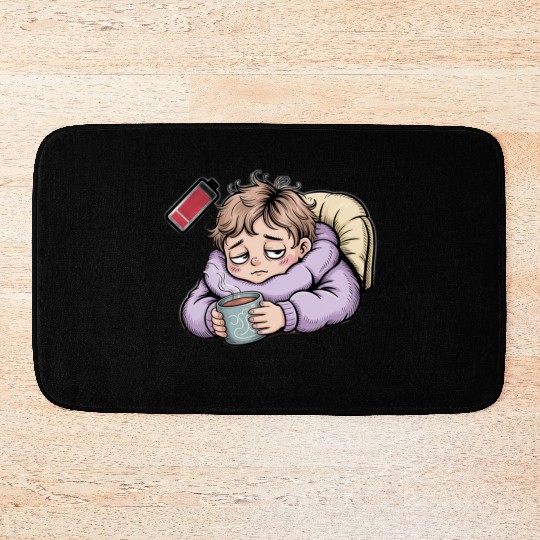 Social Battery 0% – Please Do Not Disturb Bath Mats