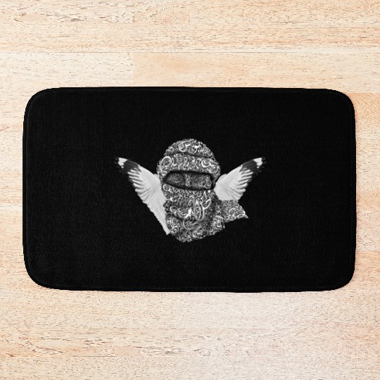 White Minimalist Quotes Bath Mats Design