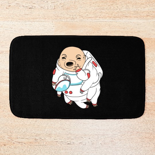 Water Bear Lover Tardigrade Astronaut Bath Mats
