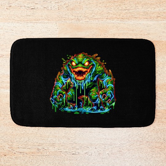 Neon Swamp Beast – Toxic Terror Bath Mats
