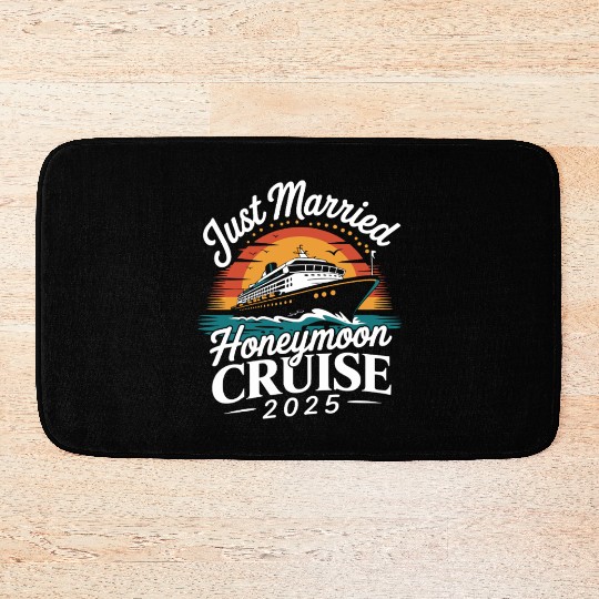 Just Married Honeymoon Cruise 2025 Adventure Bath Mats