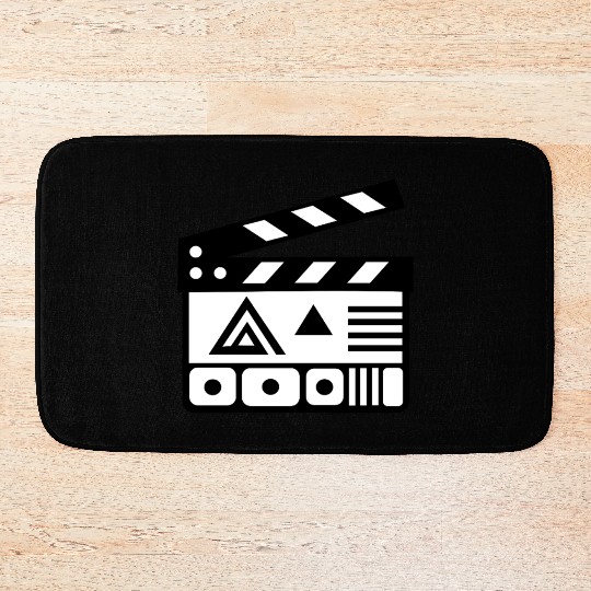 Film Clapboard Icon – Cinematic Design Bath Mats