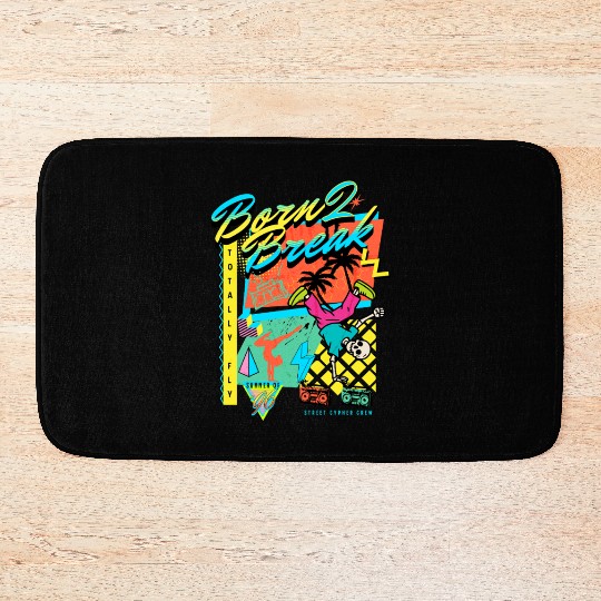 Born 2 Break 90s Nostalgia Design Bath Mats