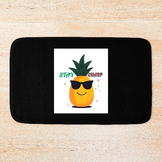 “Stay Sharp” (Pineapple with Sunglasses) Bath Mats