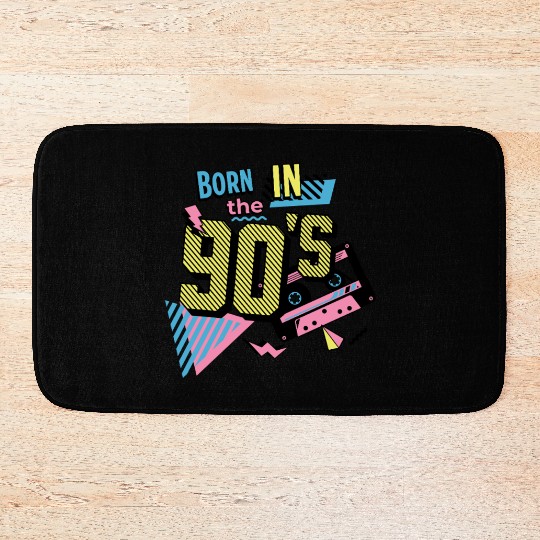 Born In The 90s Retro Nostalgia 90s Design Bath Mats