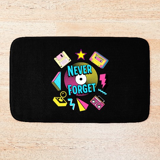 Never Forget 90s Retro Nostalgia Bath Mats
