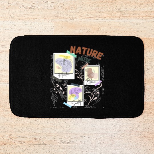 Spring Blossom Nature Bath Mats for Girls – Fresh &