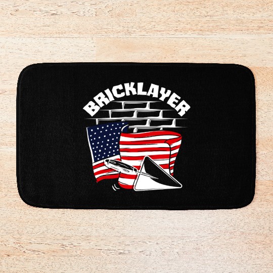 Bricklayer American Pride Flag Design Bath Mats