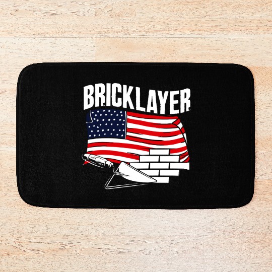 Bricklayer American Pride Craftsmanship Tribute Bath Mats