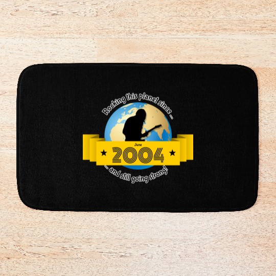 21st birthday Rocking this planet since 06/2004 Bath Mats