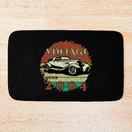 21st birthday Classic Car - Vintage since 06/2004 Bath Mats
