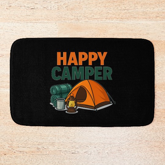Happy Camper – Cozy Camping Vibes Bath Mats