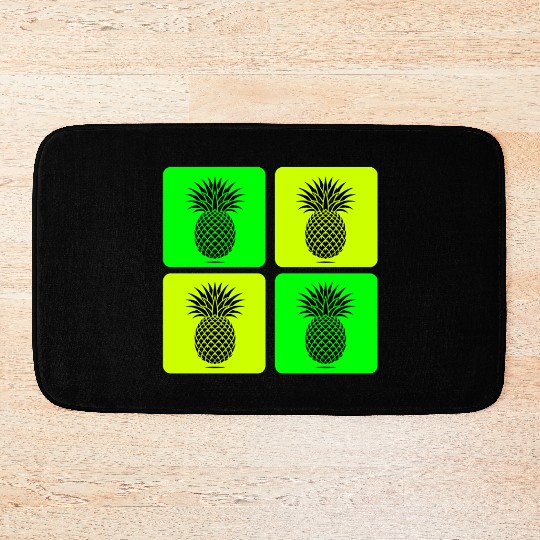 Pop Art Pineapple Bath Mats