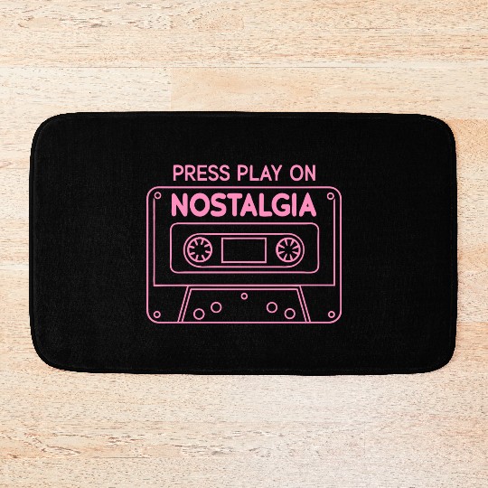 Press Play Nostalgia Cassette 80s 90s Bath Mats