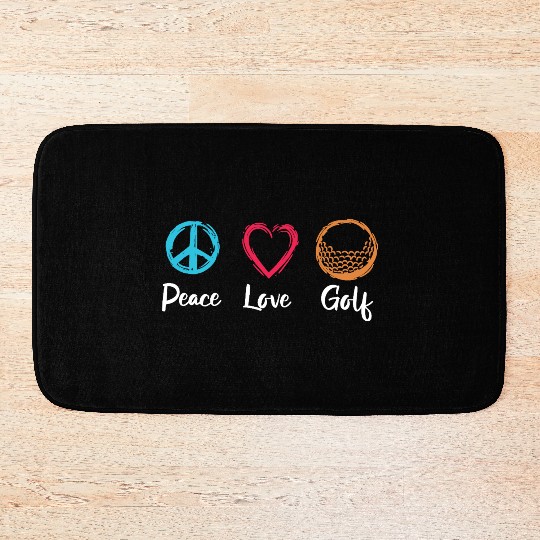 Peace Love Golf Bath Mats