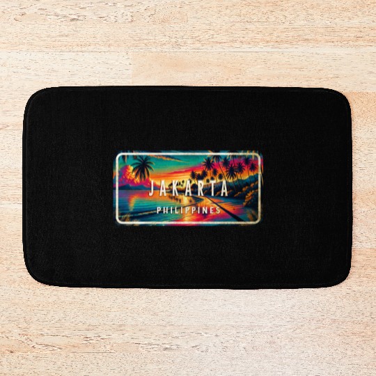 Jakarta - Tropical Retro Bath Mats
