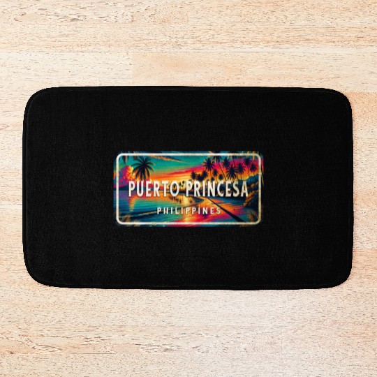 Puerto Princesa - Tropical Retro Bath Mats