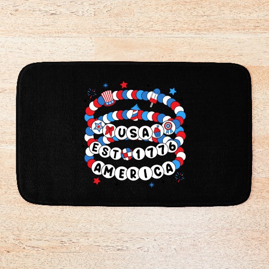 USA Era Bracelet 4th of July Bath Mats
