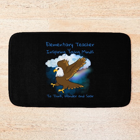 Elementary Teacher Inspiring Young Minds Bath Mats