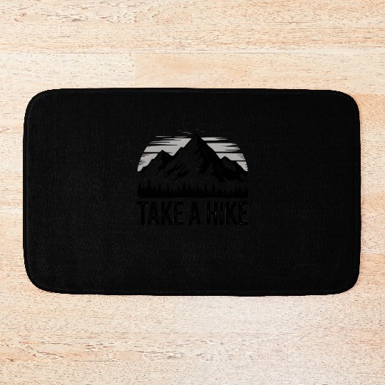 Vintage Take A Hike Nature Is Hiking Mountain Bath Mats