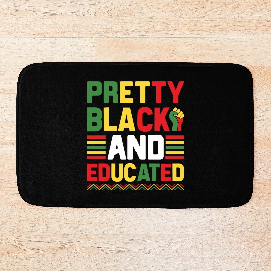 Pretty Black And Educated Juneteenth Bath Mats