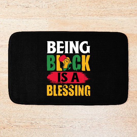Juneteenth Being Black Is A Blesseing Bath Mats