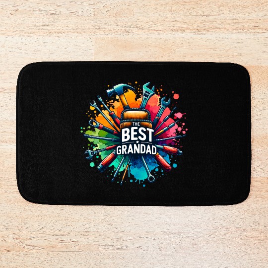 Best Grandad Ever tools design Bath Mats