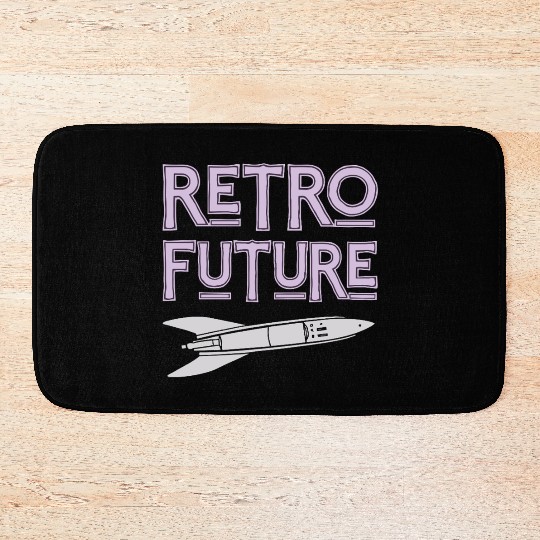 Retro Future Rocket Nostalgia Bath Mats