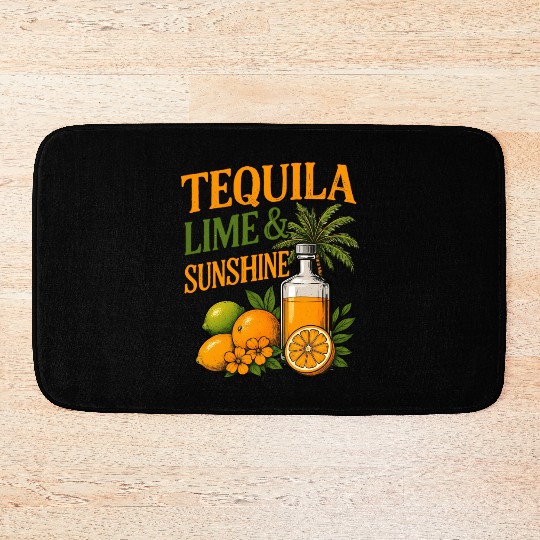 Summer Vacation Tequila Lime Sunshine Bath Mats