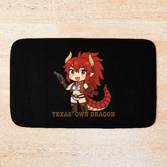 Texas' Own Dragon, Zentreya Chibi Sticker Design Bath Mats