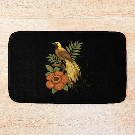 Bird of Paradise Rafflesia Bath Mats